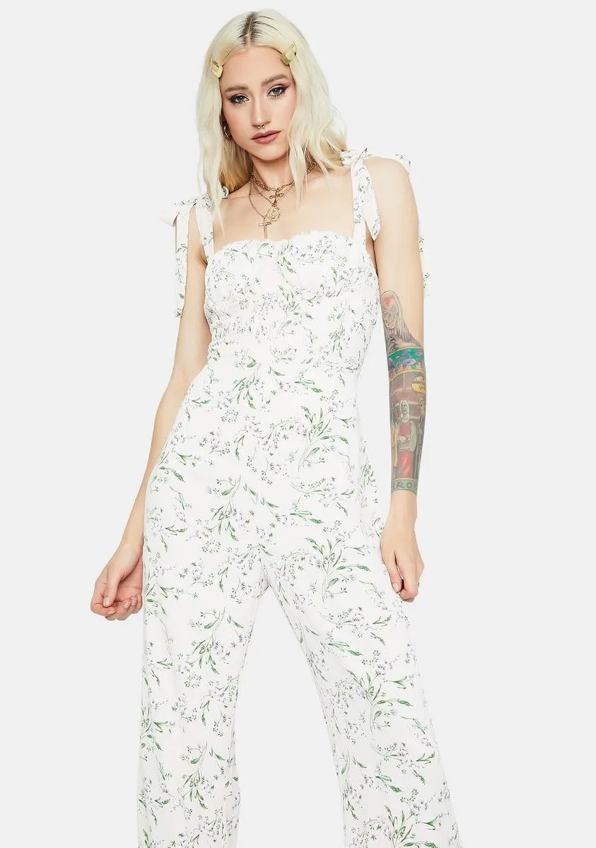 Fresh Air Floral Smocked Jumpsuit sold by Dolls Kill