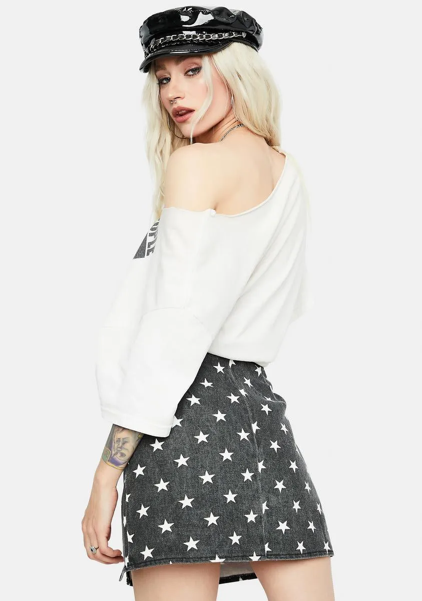 What's Your Sign Denim Mini Skirt sold by Dolls Kill product image thumbnail 4