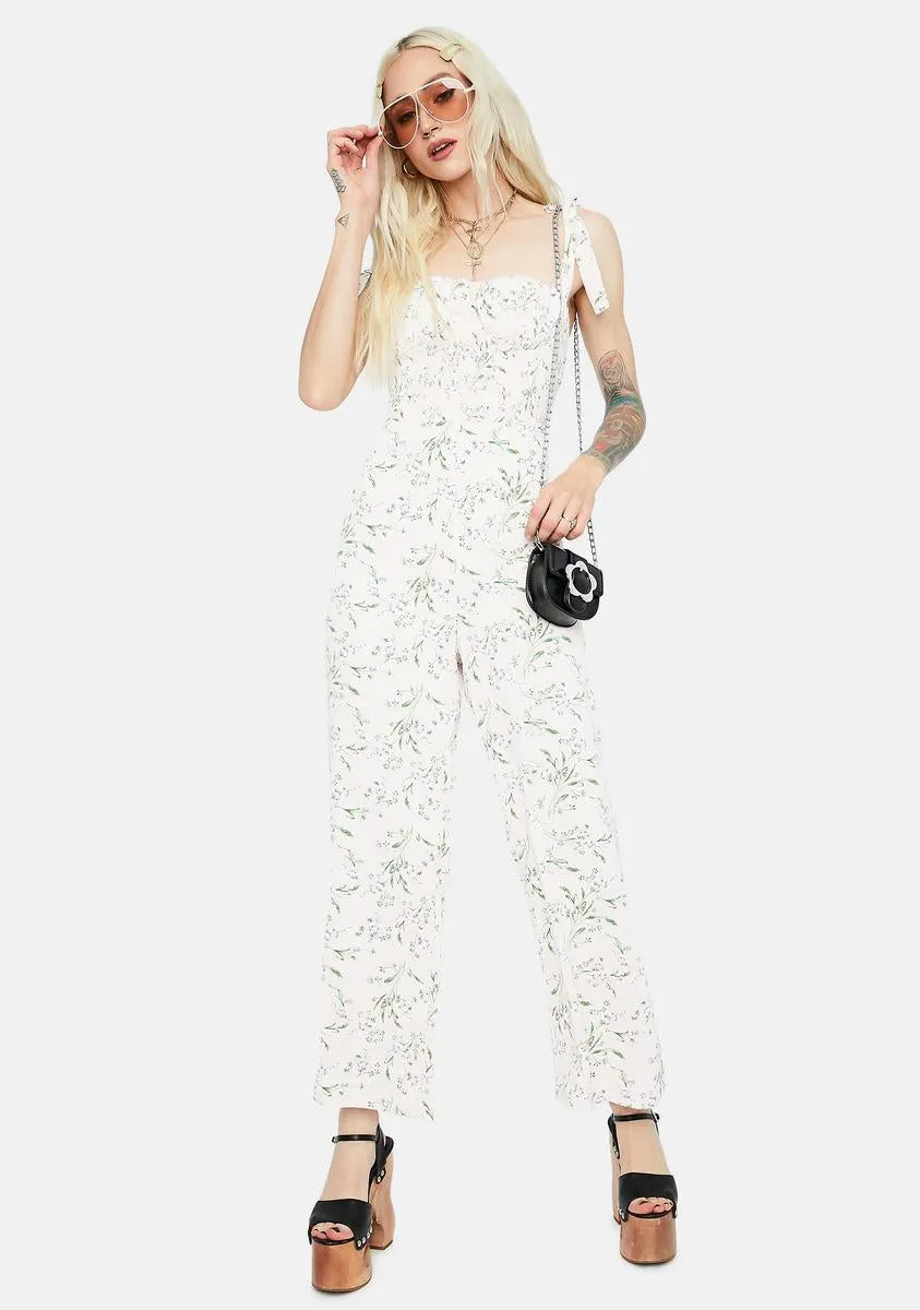 Fresh Air Floral Smocked Jumpsuit sold by Dolls Kill product image thumbnail 2