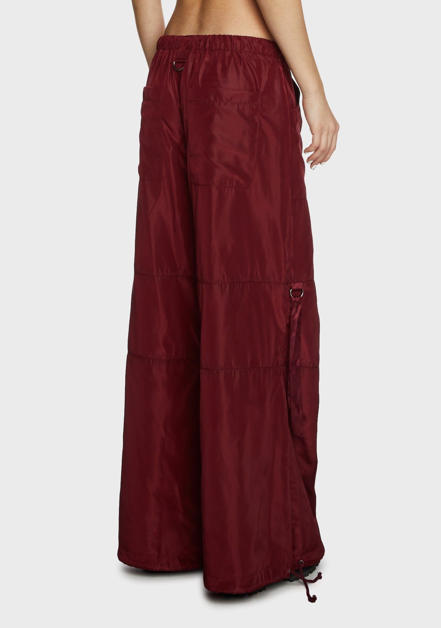 Punk Cred Wide Leg Pants - Maroon sold by Dolls Kill product image thumbnail 4