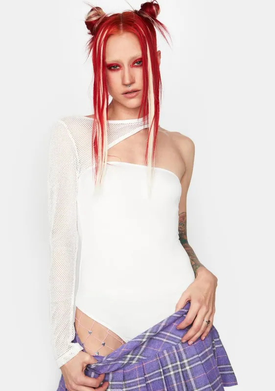 Pure Unamused Cut Out Bodysuit sold by Dolls Kill