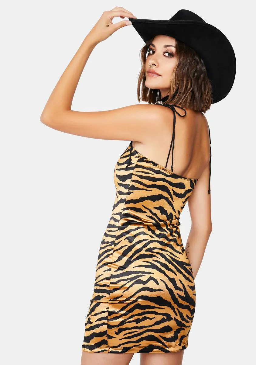 Gold Tiger Verso Mini Dress sold by Dolls Kill product image thumbnail 4