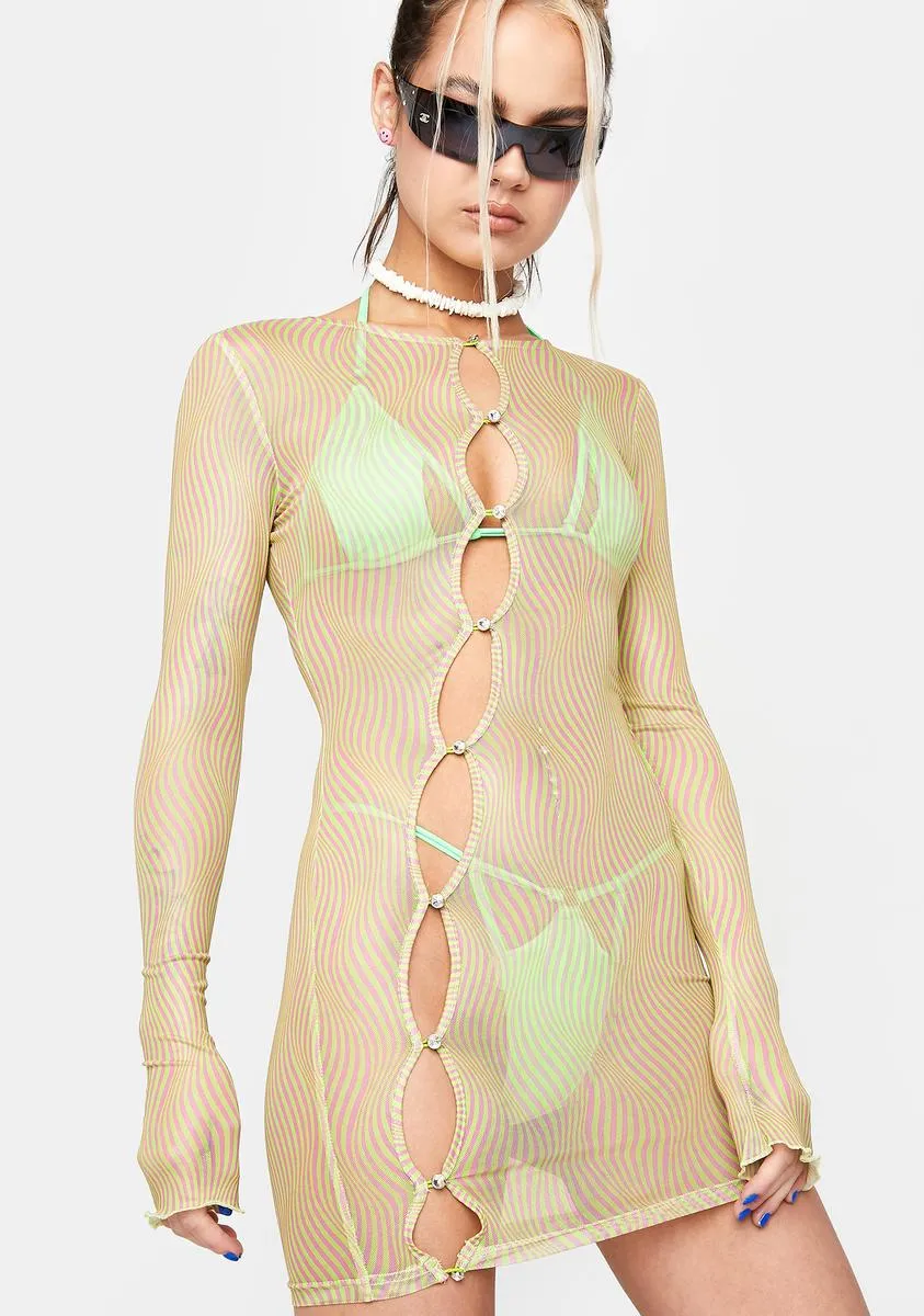 In A Daze Mesh Mini Dress sold by Dolls Kill product image thumbnail 2
