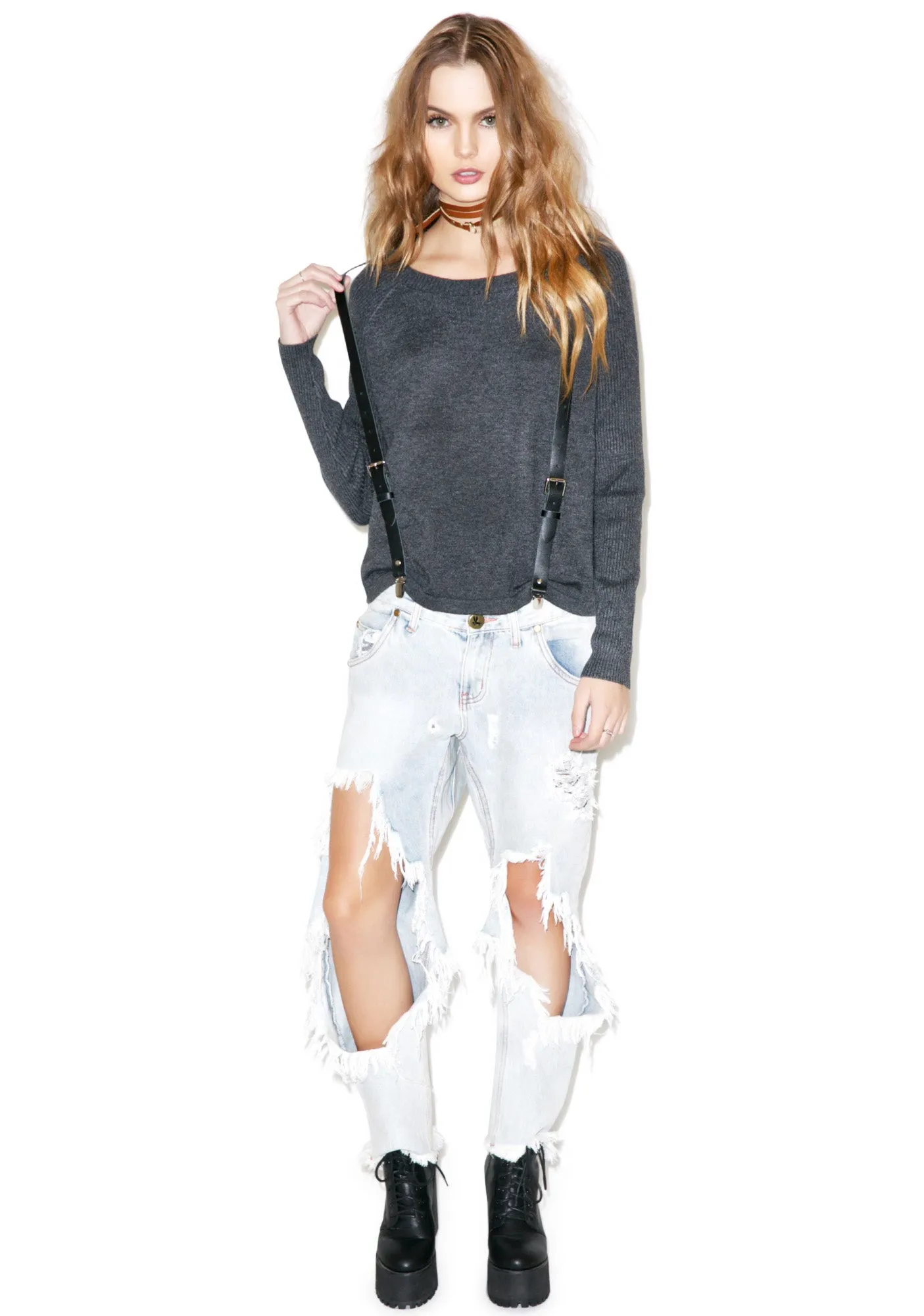 Bring It Back Raglan Sweater sold by Dolls Kill