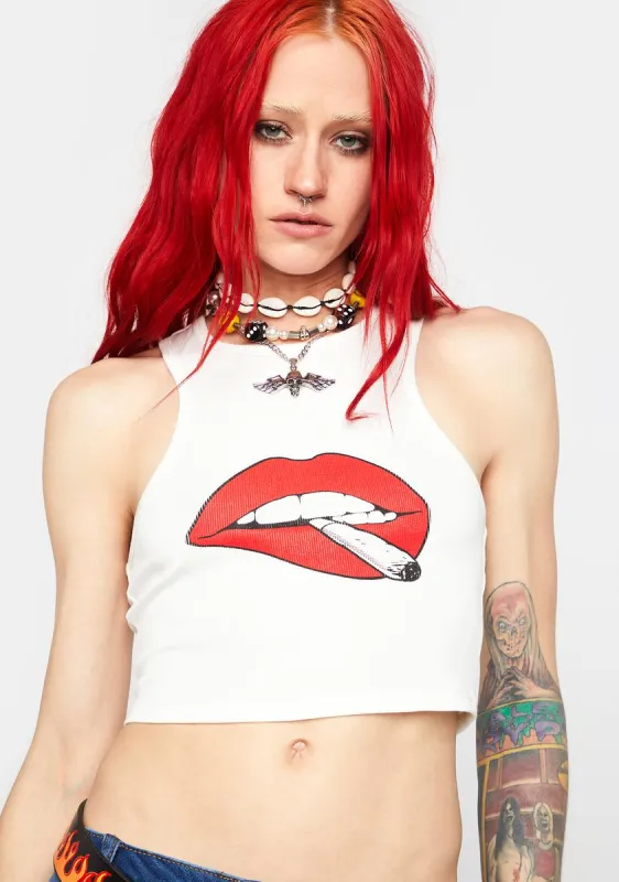 Rolled And Ready Graphic Tank sold by Dolls Kill