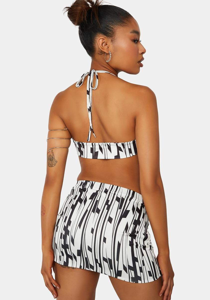 Geo Printed Micro Mini Skirt sold by Dolls Kill product image thumbnail 4