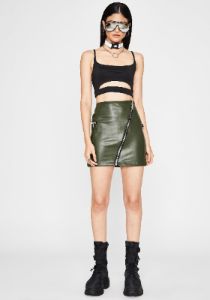 Dank Zip It Honey Mini Skirt sold by Dolls Kill
