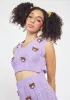 Lavender Teddy Time Knit Sweater Vest sold by Dolls Kill