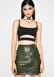 Dank Zip It Honey Mini Skirt sold by Dolls Kill