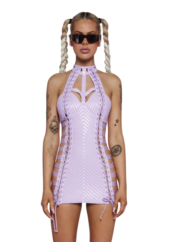 Rude Awakening Mini Dress - Purple sold by Dolls Kill