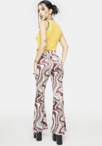 Rust How I See It Flare Pants sold by Dolls Kill