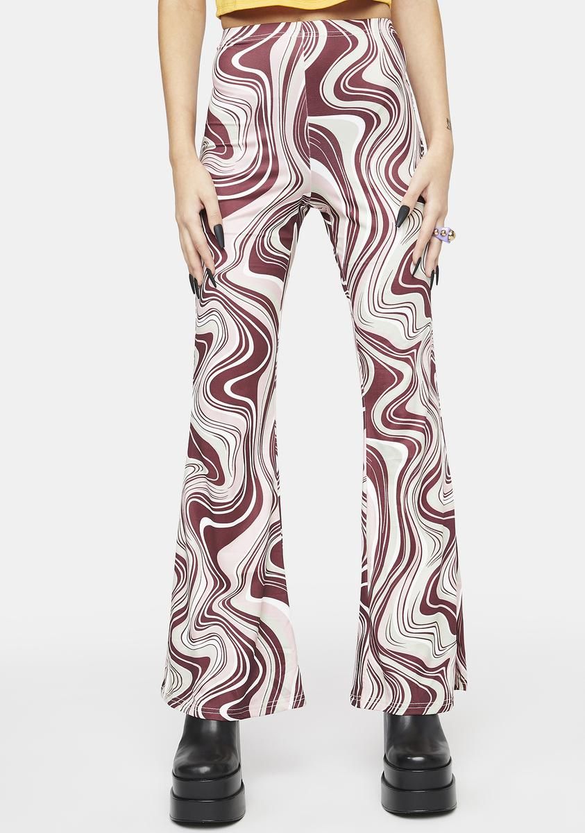 Rust How I See It Flare Pants sold by Dolls Kill