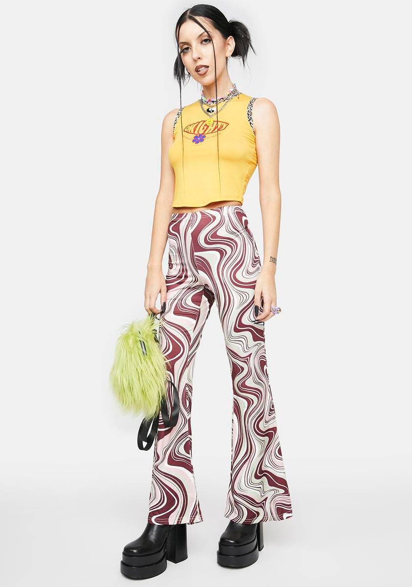 Rust How I See It Flare Pants sold by Dolls Kill product image thumbnail 2