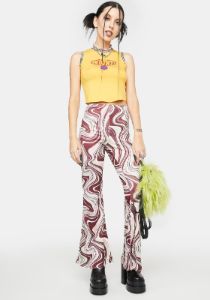 Rust How I See It Flare Pants sold by Dolls Kill