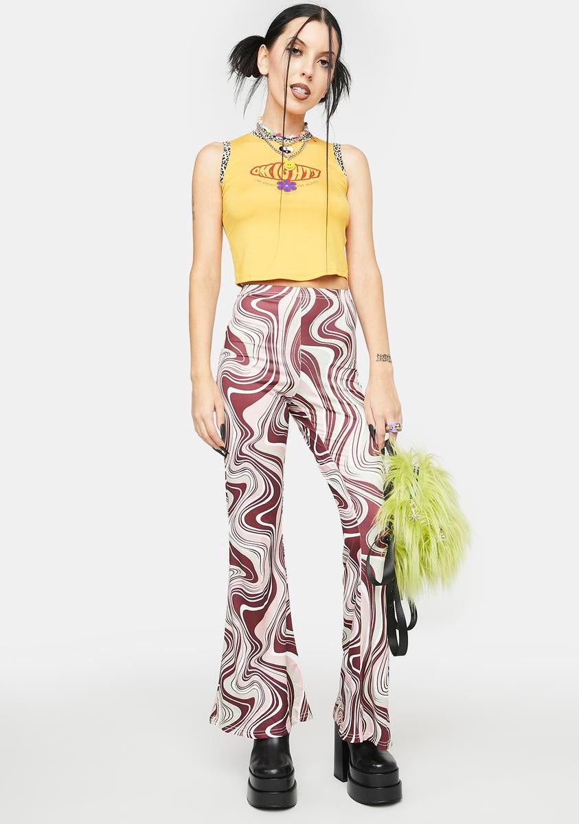 Rust How I See It Flare Pants sold by Dolls Kill product image thumbnail 3