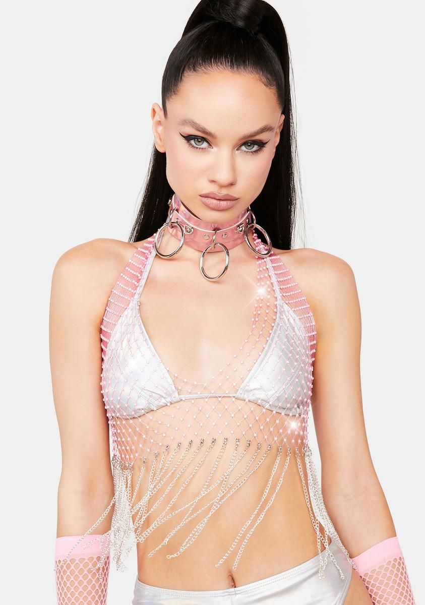 Baby Bring The Bling Crop Top sold by Dolls Kill