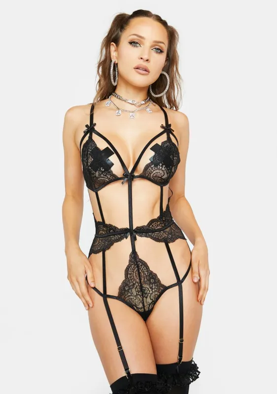 Not Camera Shy Lace Teddy sold by Dolls Kill