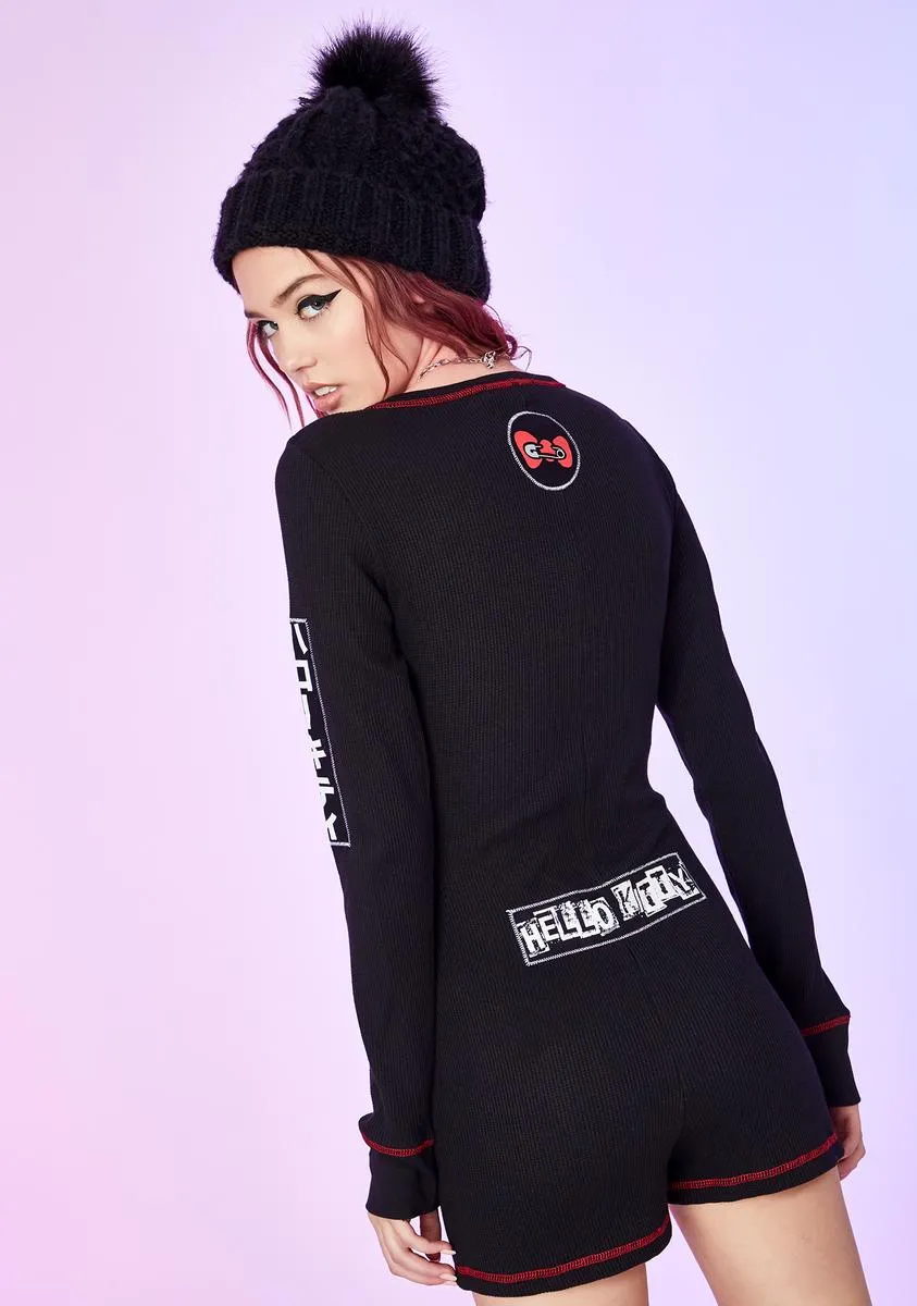 Hostile Heart Thermal Onesie sold by Dolls Kill product image thumbnail 4