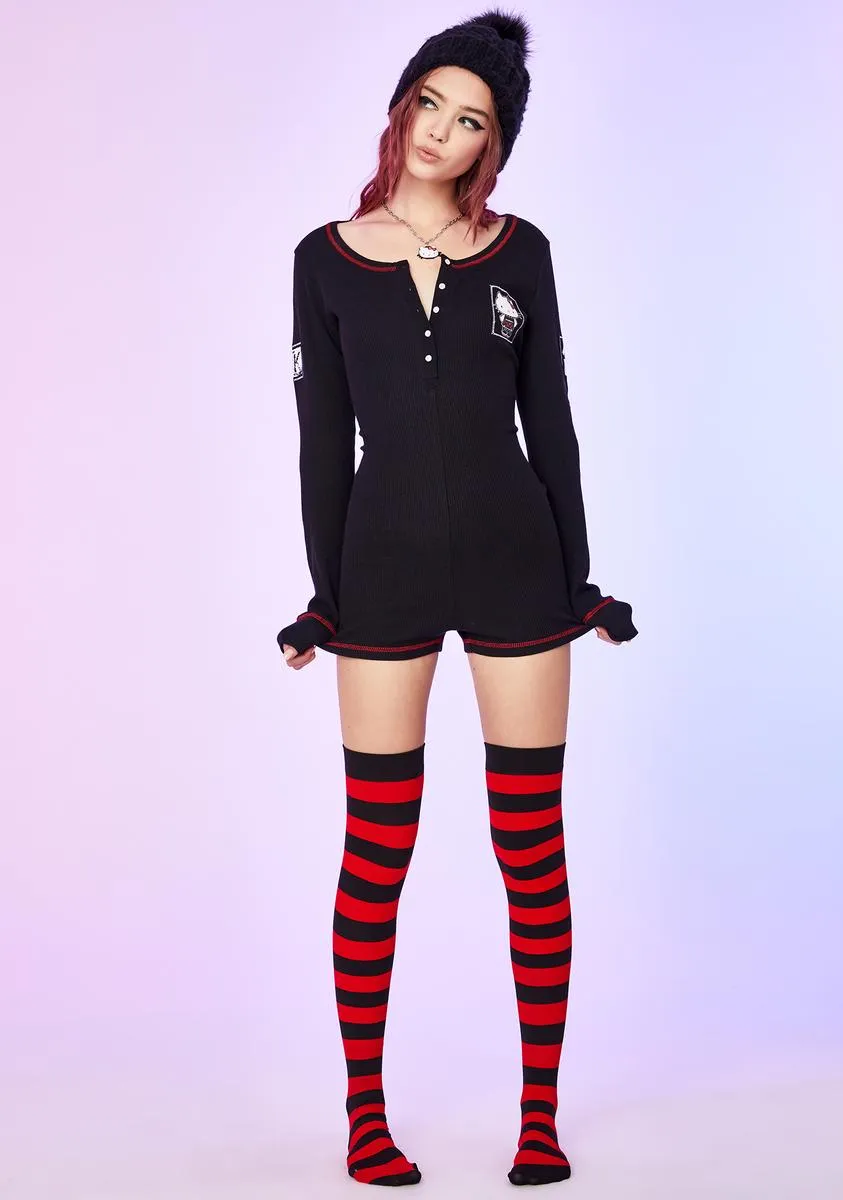Hostile Heart Thermal Onesie sold by Dolls Kill product image thumbnail 3