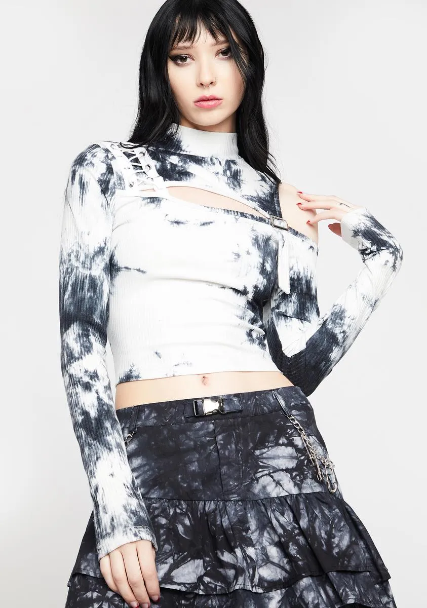 Punk Irregular Tie Dye Top sold by Dolls Kill