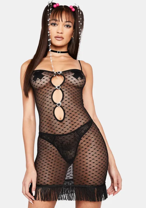 Dark Love To Be Extra Mesh Dress sold by Dolls Kill
