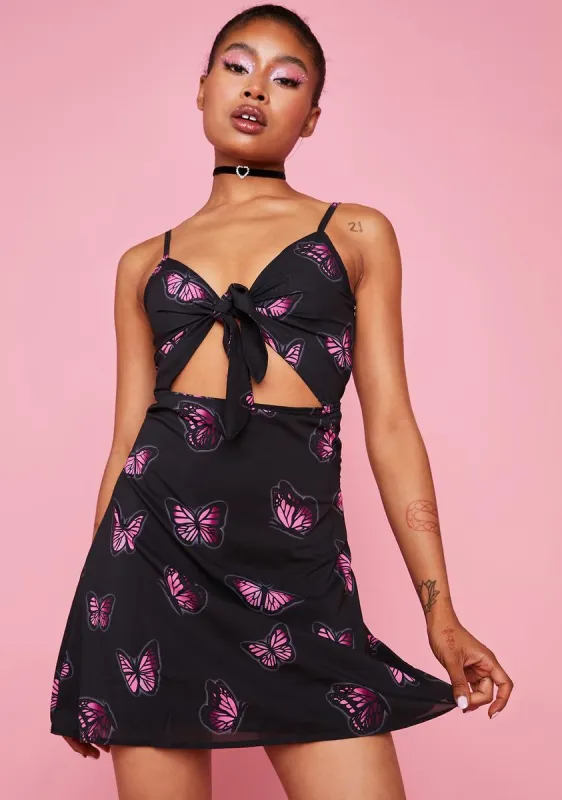 Night Pampered Pixie Butterfly Dress sold by Dolls Kill
