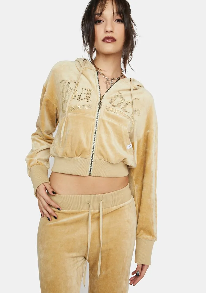 Hotfix Velour Track Jacket sold by Dolls Kill