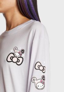Kitty Bowtastic Long Sleeve Tee sold by Dolls Kill