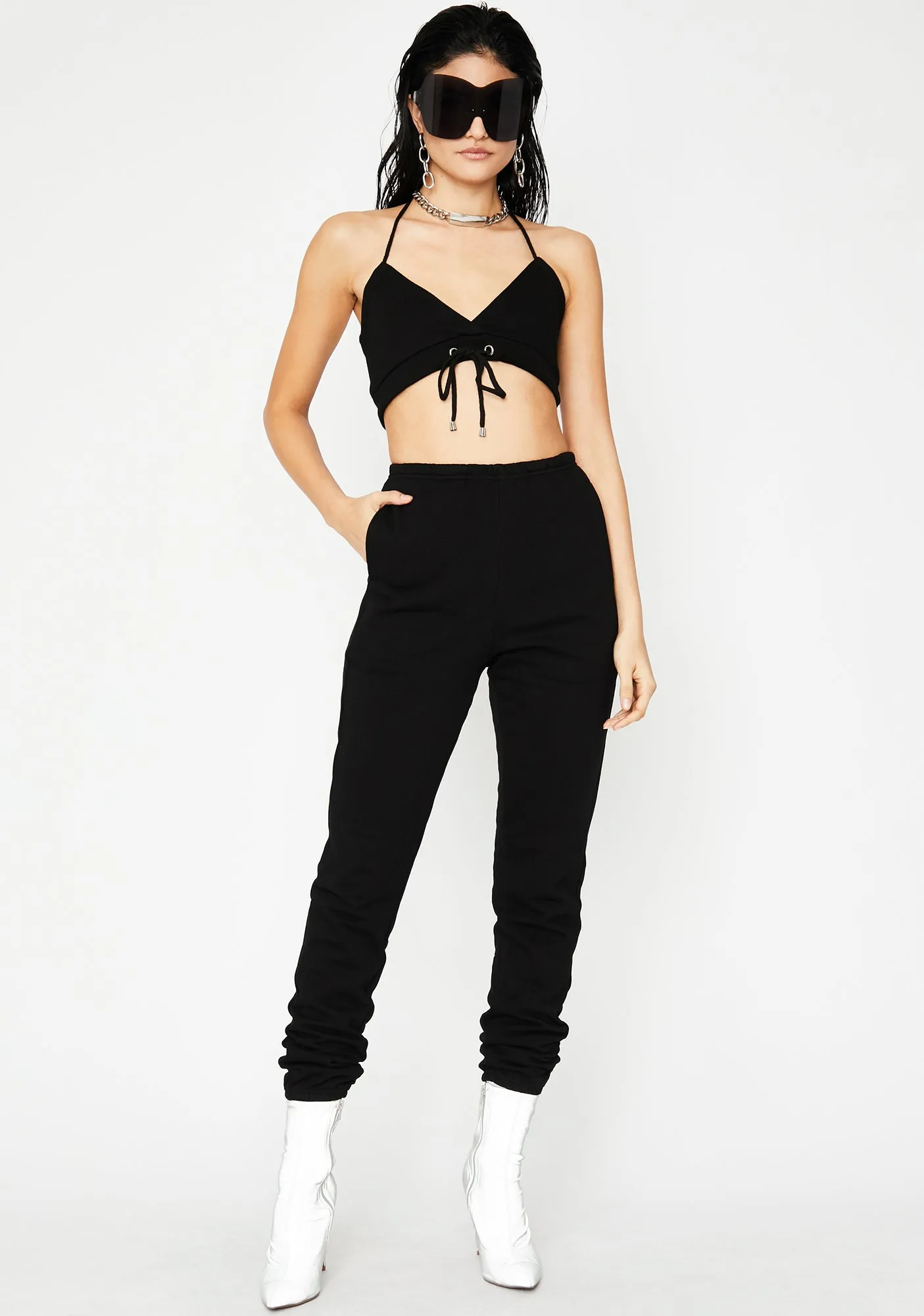 Midnight Get Like Me Jogger Sweatpants sold by Dolls Kill product image thumbnail 3