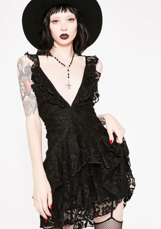 Love You And Leave You Lace Dress sold by Dolls Kill