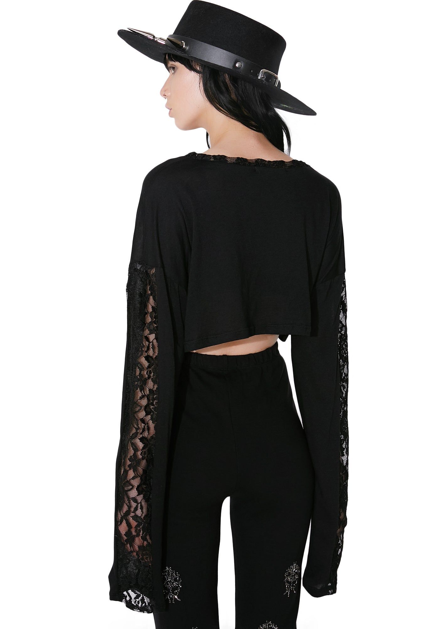 All In Bloom Lace Floral Crop Top sold by Dolls Kill product image thumbnail 4