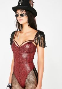 Ring Leader Metallic Bodysuit sold by Dolls Kill
