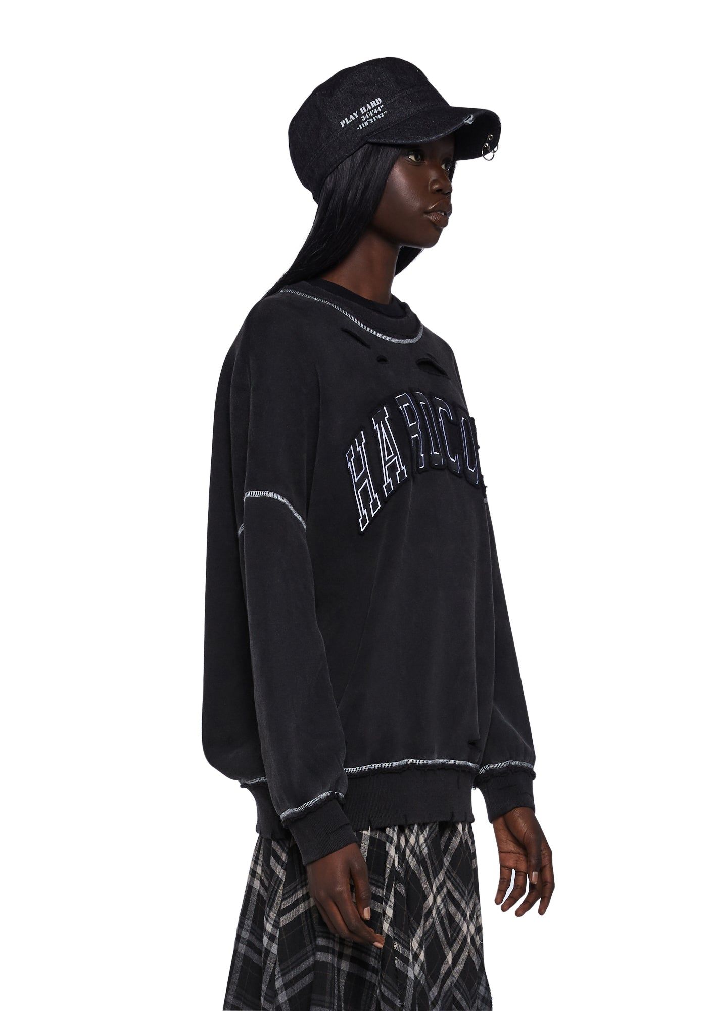 Booked A Break Oversized Sweatshirt sold by Dolls Kill product image thumbnail 3