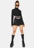 Dark Confession Time Cutout Back Crop Top sold by Dolls Kill