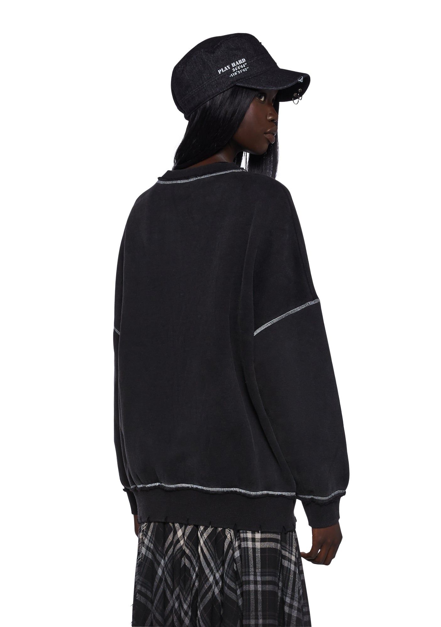 Booked A Break Oversized Sweatshirt sold by Dolls Kill product image thumbnail 4