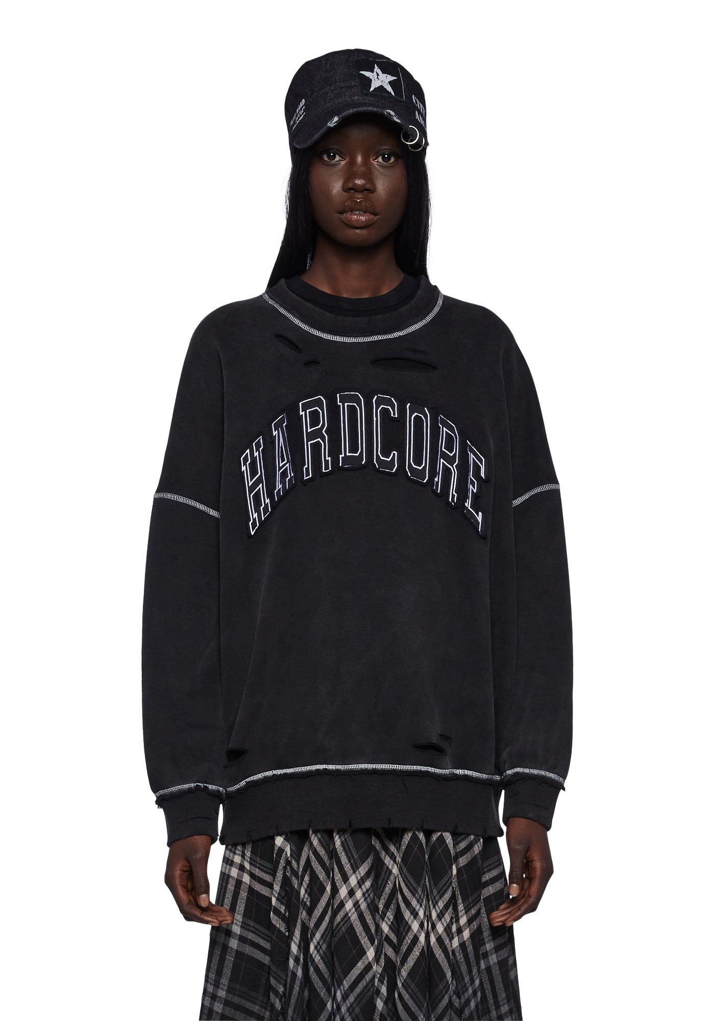 Booked A Break Oversized Sweatshirt sold by Dolls Kill