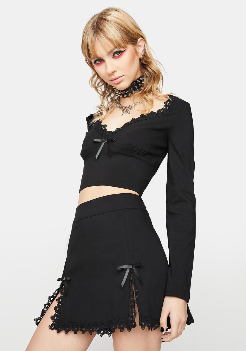 Clueless Romance Lace Skirt Set sold by Dolls Kill product image thumbnail 2