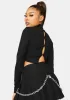 Dark Confession Time Cutout Back Crop Top sold by Dolls Kill