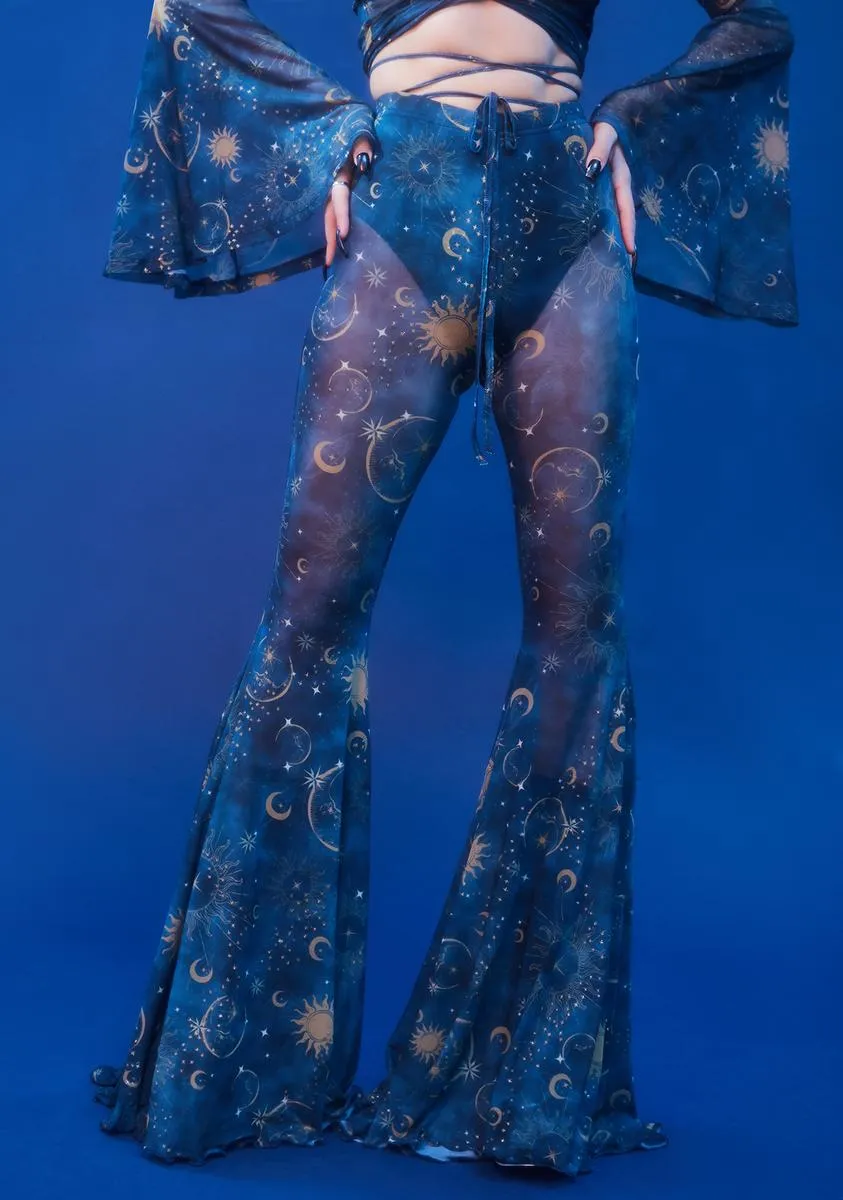 Mystic Matters Mesh Flares sold by Dolls Kill