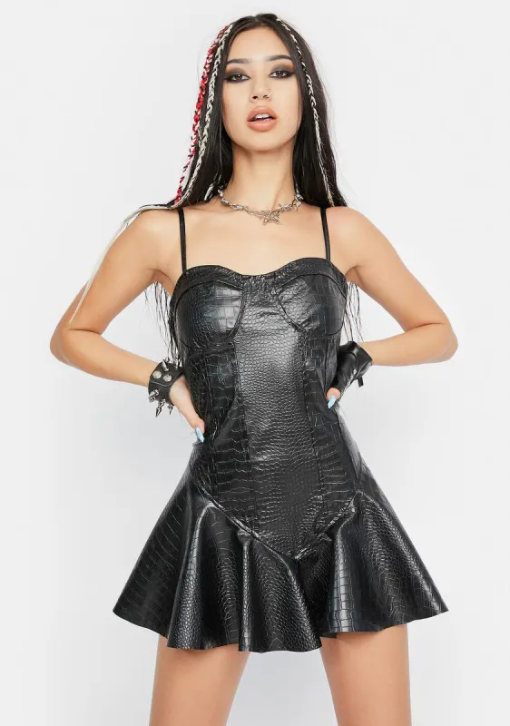 Man Eater Crocodile Mini Dress sold by Dolls Kill