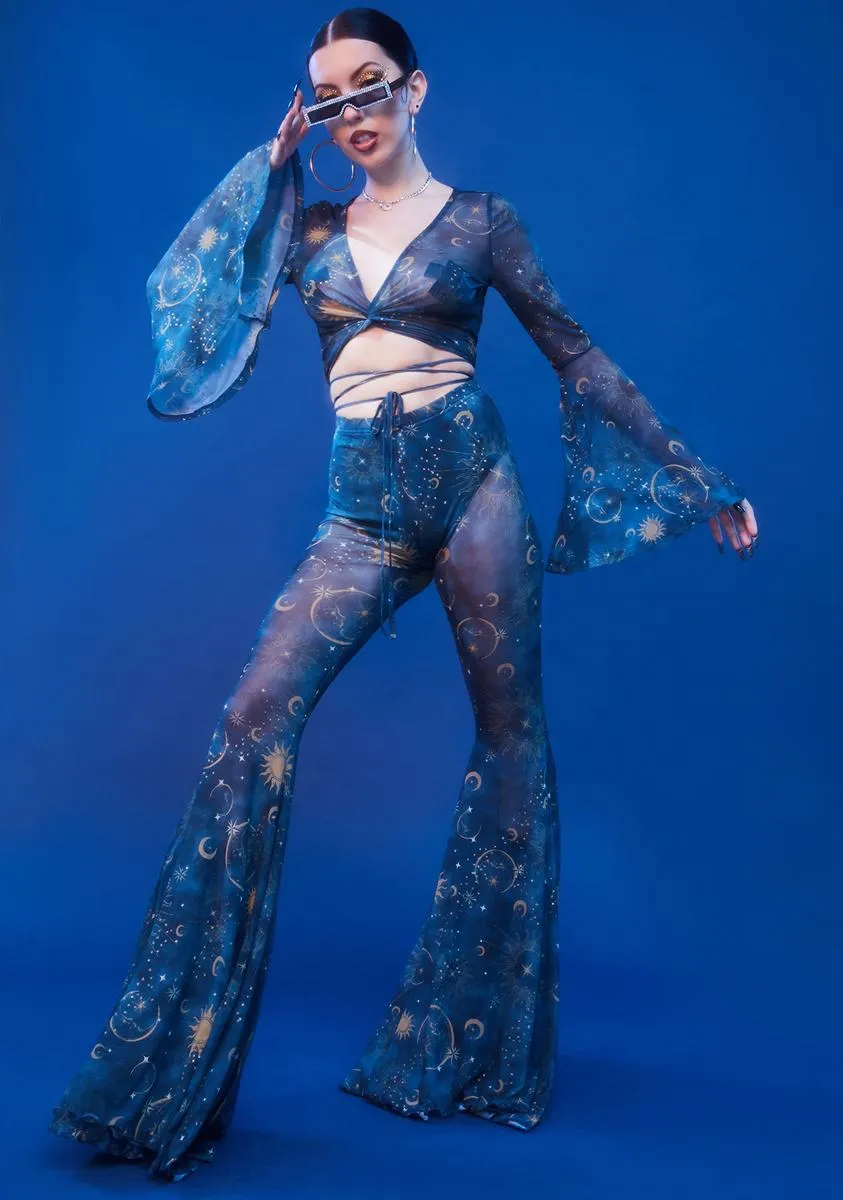 Mystic Matters Mesh Flares sold by Dolls Kill product image thumbnail 2