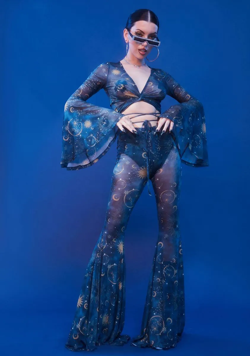 Mystic Matters Mesh Flares sold by Dolls Kill product image thumbnail 3