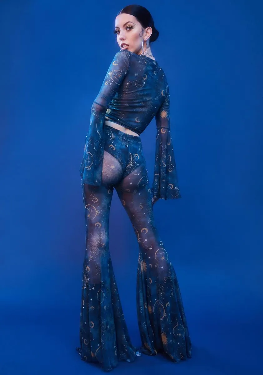 Mystic Matters Mesh Flares sold by Dolls Kill product image thumbnail 4