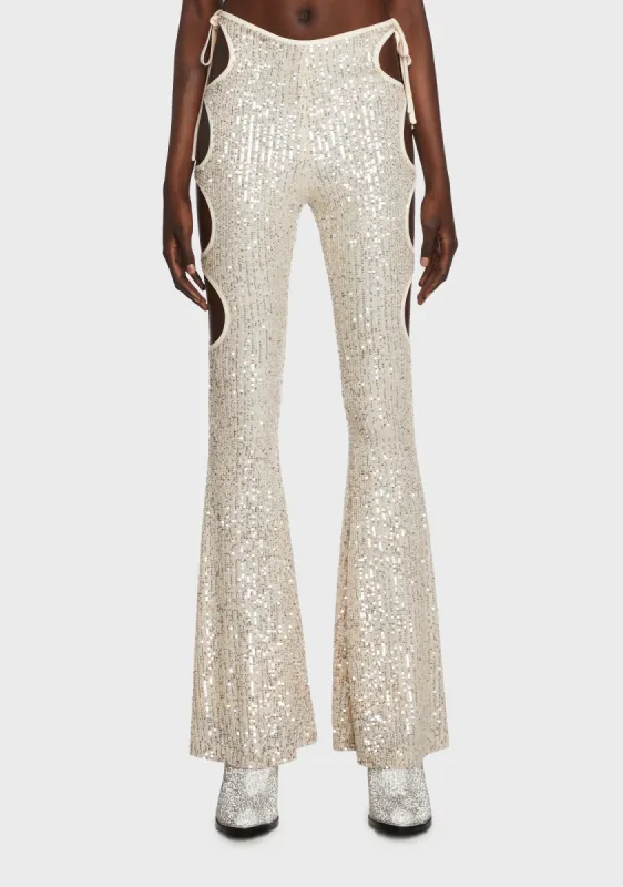 Showgirl Sequin Flares sold by Dolls Kill