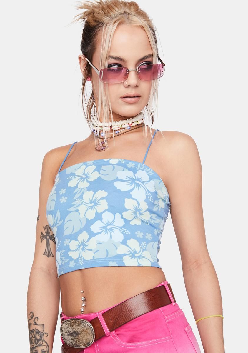 Pool Tropical Topics Hibiscus Cami Top sold by Dolls Kill product image thumbnail 2