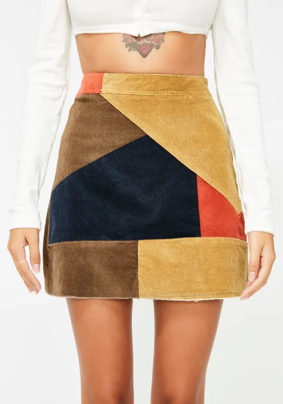 She's So Cold Colorblock Skirt sold by Dolls Kill