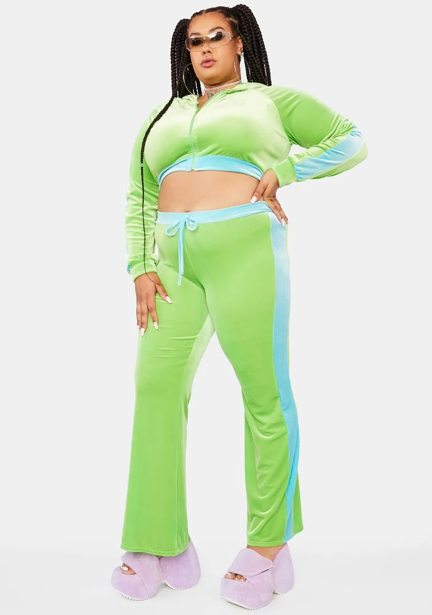 Plus Lime Indulge Me Velour Tracksuit Set sold by Dolls Kill product image thumbnail 2
