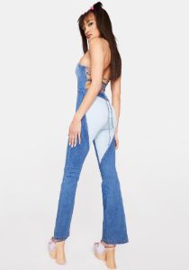 Sad 4 What Denim Jumpsuit sold by Dolls Kill