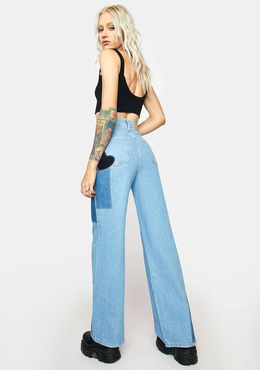 Pretty Patch Puddle Jean sold by Dolls Kill product image thumbnail 4