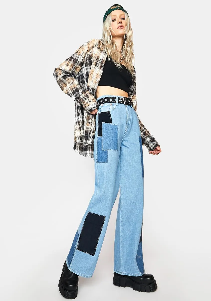 Pretty Patch Puddle Jean sold by Dolls Kill product image thumbnail 3